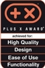 PLUS X AWARD (High Quality, Design, Ease of Use, Functionality)